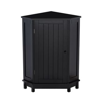 Bathroom Cabinet Triangle Corner Storage Cabinet With Adjustable Shelf Modern Style