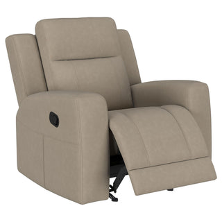 Slater - Upholstered Recliner Chair With Manual Recline - Taupe