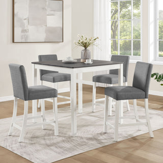 5 Piece Counter Height Table Set With 4 Chairs