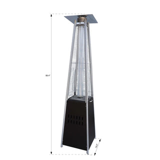 40, 000 Btu Propane Standing Patio Heater Stainless Steel