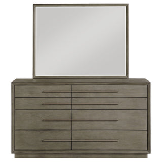 Prescott - 8 Drawer Dresser With Mirror - Brown