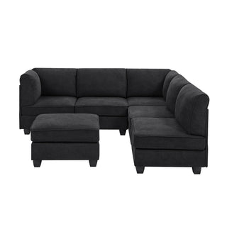 Upholstered Modular Sectional - Black