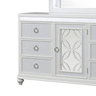 Abigale - 6 Drawer Dresser With LED (Includes Dresser Only, Mirror Not Included) - White