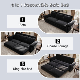 Chesterfield Sofa & Pull Out Bed