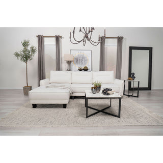Granholm - Upholstered Curved Arm Sectional Sofa - White