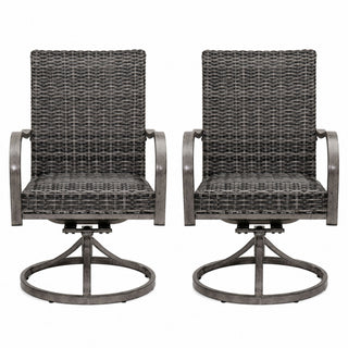 Outdoor Swivel Dining Chair (Set of 2) - Gray
