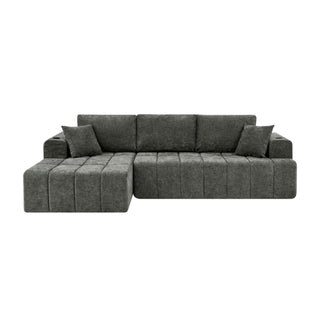 L - Shaped Sectional Sofa With Cup Holders & Side Pockets