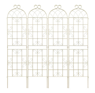 Metal Garden Rustproof Trellis For Climbing Plants Outdoor Flower Support