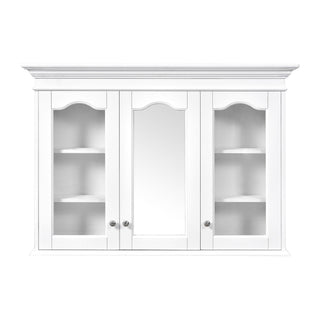 Medicine Cabinet With Mirror Door And Adjustable Shelves, Wall-Mounted Bathroom Storage Cabinet - White