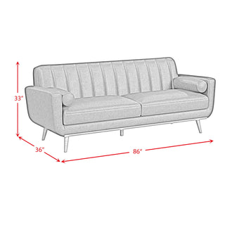 Horizon - Sofa With Wood Front And 2 Pillows