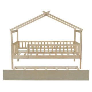 Creativity House Bed With Twin Size Trundle