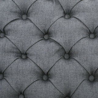 Hayes - Contemporary Armed Storage Bench With Rolled Arms And Button Tufting