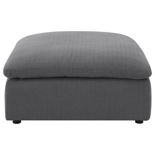 Greeley - Upholstered Square Ottoman With Cushion - Charcoal
