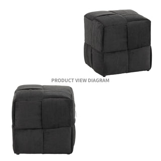 Square Ottoman Foot Rest With Woven Design