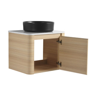 Mounted Bathroom Vanity With Art Sink & 2 Soft Close Doors