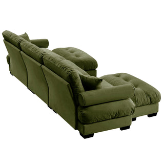Super Comfort Oversized Modular Sectional Sofa With Movable Ottoman