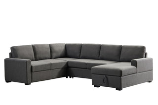 Ketterman - 4 Piece Upholstered Sectional - Dark Gray