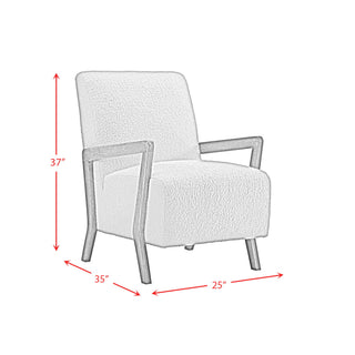 Enzo - Accent Chair - Sheep Skin White (3A Packaging)