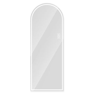 Arch Design LED Full Length Mirror, Dimmable, High Definition, Explosion Proof, 65" X 21" - Silver