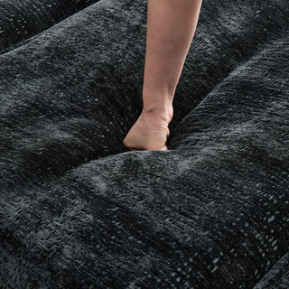 Modern Comfy L Shaped Sectional Sofa With Movable Ottoman