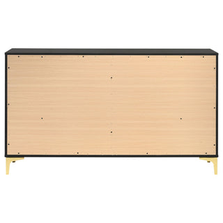 Lexie - 6 Drawer Rectangular Dresser - Black