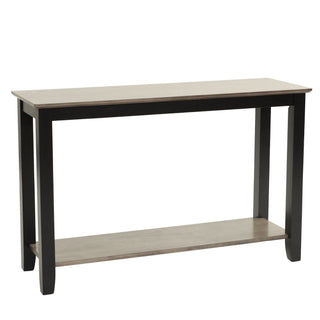 3 Piece Table Set With Open Shelf Storage, Includes Coffee, End & Console Table - Black / Black / Gray / Gray