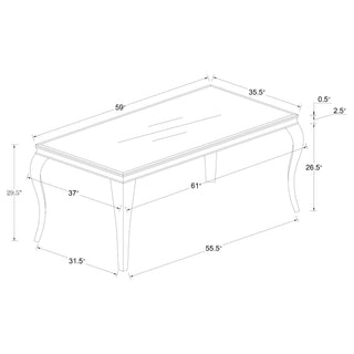 Dining Table - Black / Silver