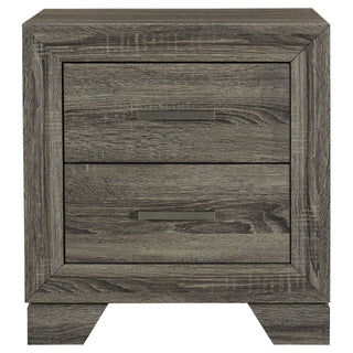 Funston - 2 Drawer Nightstand - Brown Oak