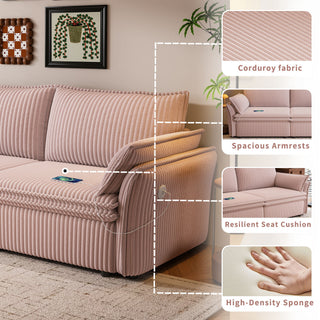 2 In 1 Convertible Sofa Bed, Multi Functional Living Room Furniture