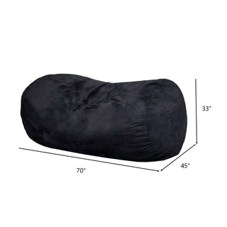 Lara - Cylindrical Bean Bag - Black