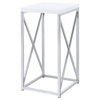 Accent Table With Accents - Glossy White