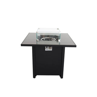 Powder Coated Fire Pit With Top - Black