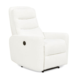 Bloomy - High Back Power Recliner Motion Chair - Chiffon White