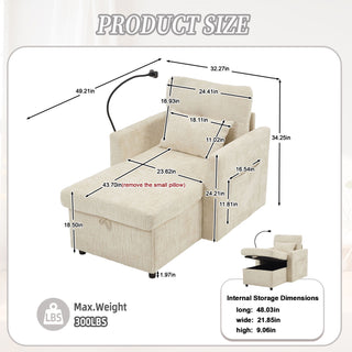 Multifunctional Recliner Sofa With Storage And Phone Bracket