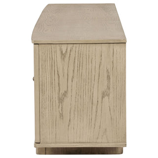 Kimpton - 4 Door Cane TV Stand Media Console - Beige