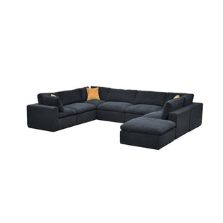 Custom Configuration Modular Sectional With Toss Pillows