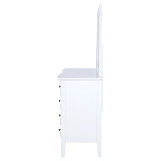 Talia - 10 Drawer Dresser And Mirror Set - White