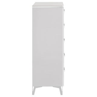 Buckley - 5 Drawer Chest - Gloss White