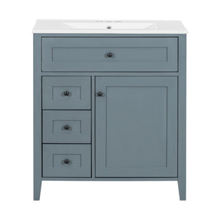 Bathroom Vanity With Sink, 3 Drawers And Adjustable Shelf, Freestanding Storage Unit