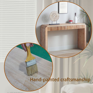 Rustic Modern Console Table With Drawer Storage - Natural Wood