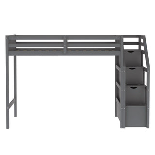 Loft Bed With Staircase And Storage