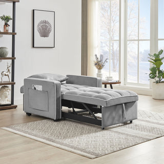 Modern 3 In 1 Sofa Bed Chair, Adjustable Recliner