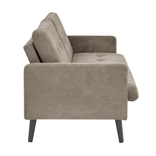 Easy Convert Futon Sofa With Tufted Back And Seat