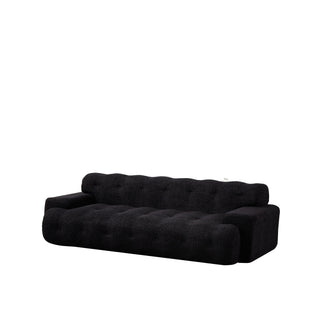 Cloud Series Minimalist Button Tufted Square Arm 3 Seater Sofa