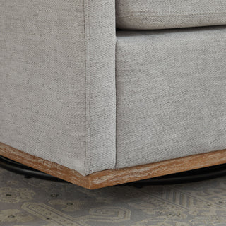 Square Upholstered Swivel Accent Chair