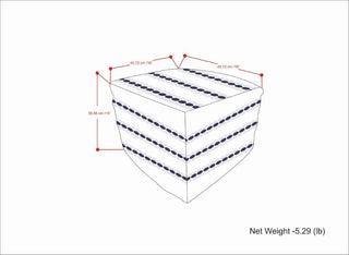 Corrie - Square Outdoor / Indoor Pouf - Navy / White