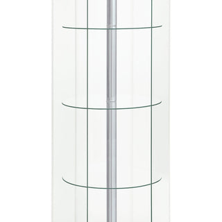 Tenley - 4 Shelf Curio Cabinet With Hexagonal Design