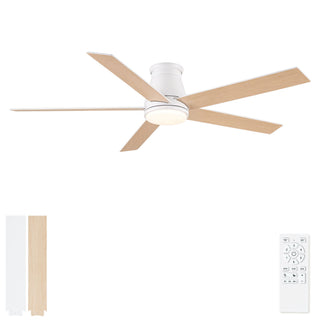 Flush Mount Ceiling Fan With Light