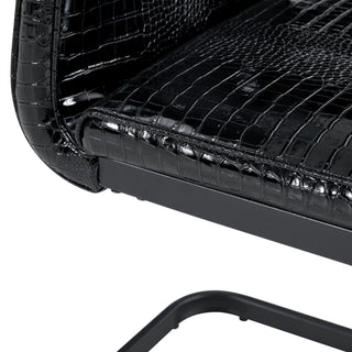 Alligator Skin Upholstered Dining Chairs