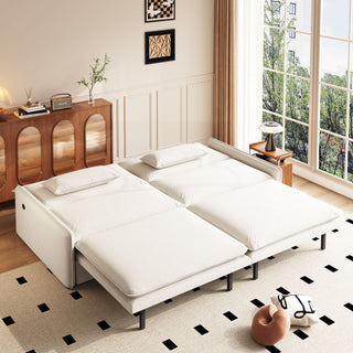 4 Seat Convertible Sleeper Sofa Bed, Modern With Storage